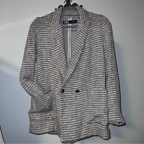 ZARA Tweed oversized blazer - Picture 4 of 9